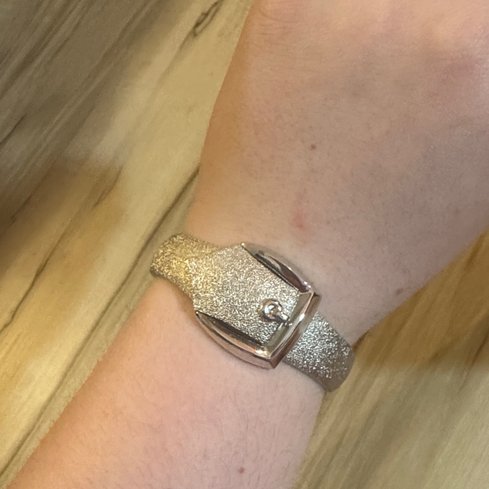 Silver Trifari Belt Buckle Cuff